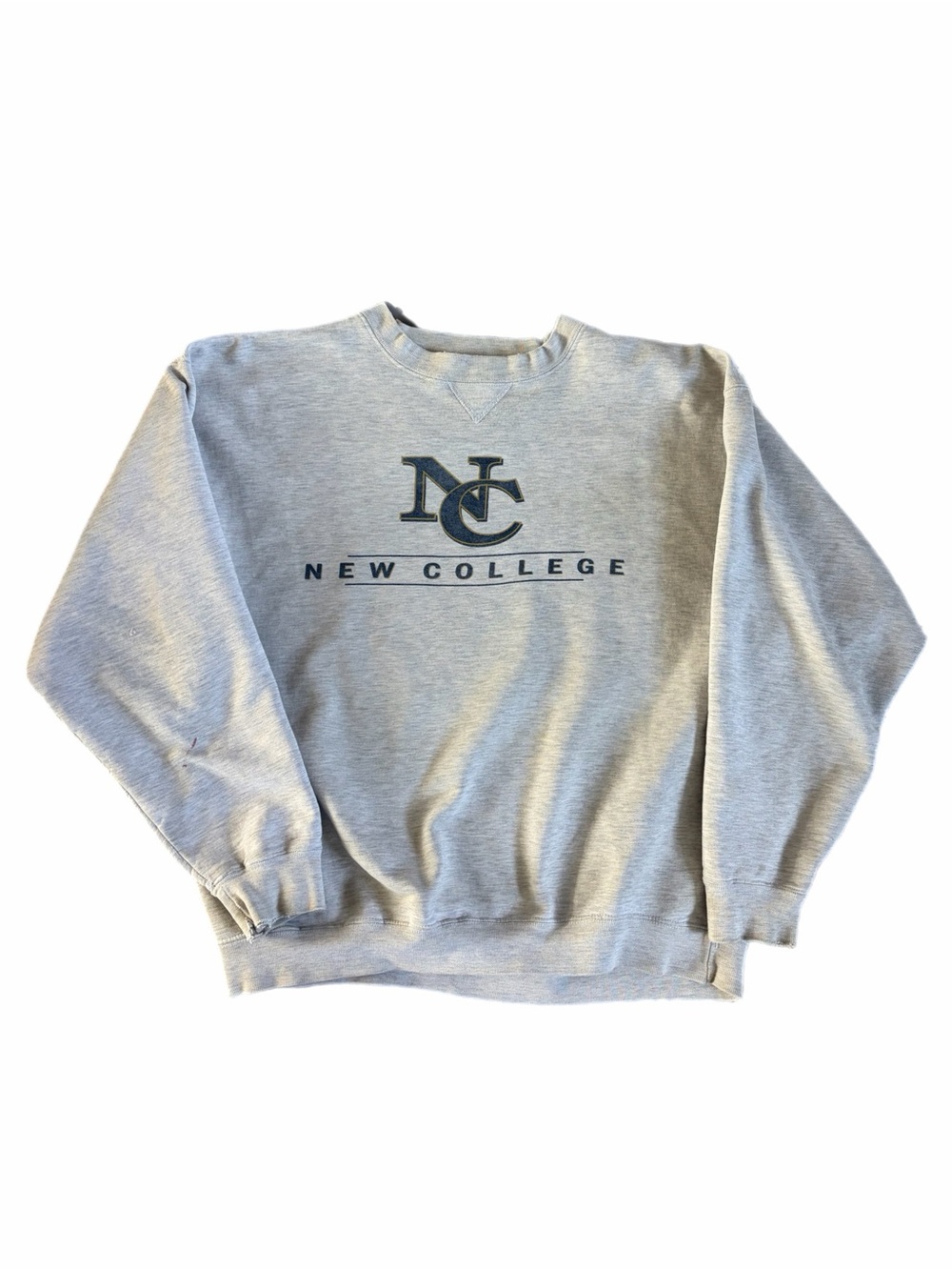 90s New College Crewneck Sweatshirt with NC Logo